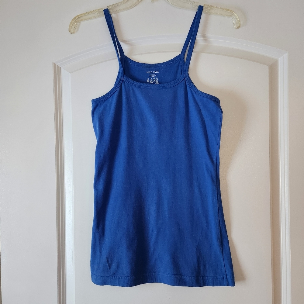 WET SEAL BLUE COTTON TANK TOP JUNIOR SIZE LARGE
